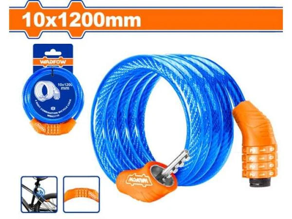 WADFOW 4-Digit Combination Bicycle Cable Lock WBK2110 Wadfow